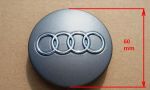 Stredové krytky alu diskov Audi (60mm)