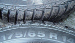 175/65R14 zimne pneu Continental -4x100R14 plechove disky – fotka 2