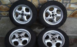 Elektróny, hlinikové disky, 4X108 14col Italy Fivespoke, pneu Michelin – fotka 2