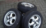 Elektróny, hlinikové disky, 4X108 14col Italy Fivespoke, pneu Michelin – fotka 3